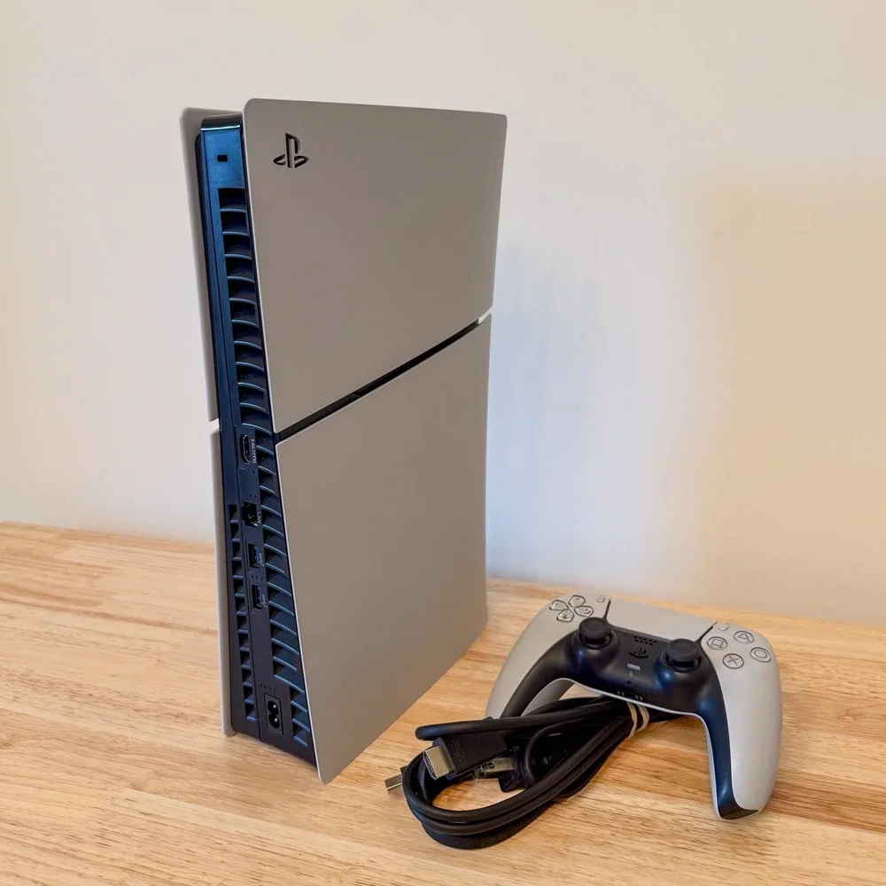 Sony PlayStation 5 PS5 Slim Disc Edition 1TB Console White DualSense Controller